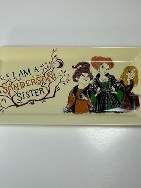 Disney Hocus Pocus  ‘I AM A SANDERSON SISTER” Halloween Ceramic Tray NEW